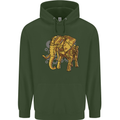 A Steampunk Elephant Childrens Kids Hoodie Forest Green