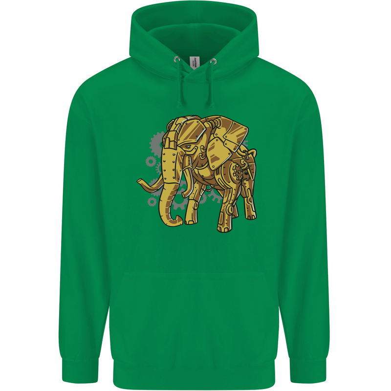 A Steampunk Elephant Childrens Kids Hoodie Irish Green