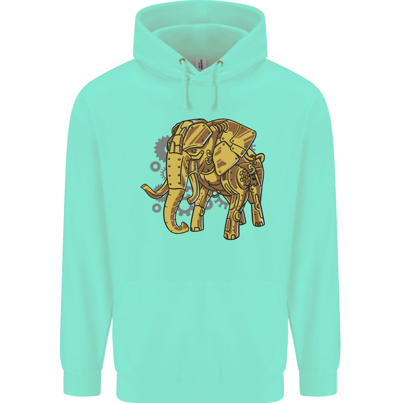 A Steampunk Elephant Childrens Kids Hoodie Peppermint