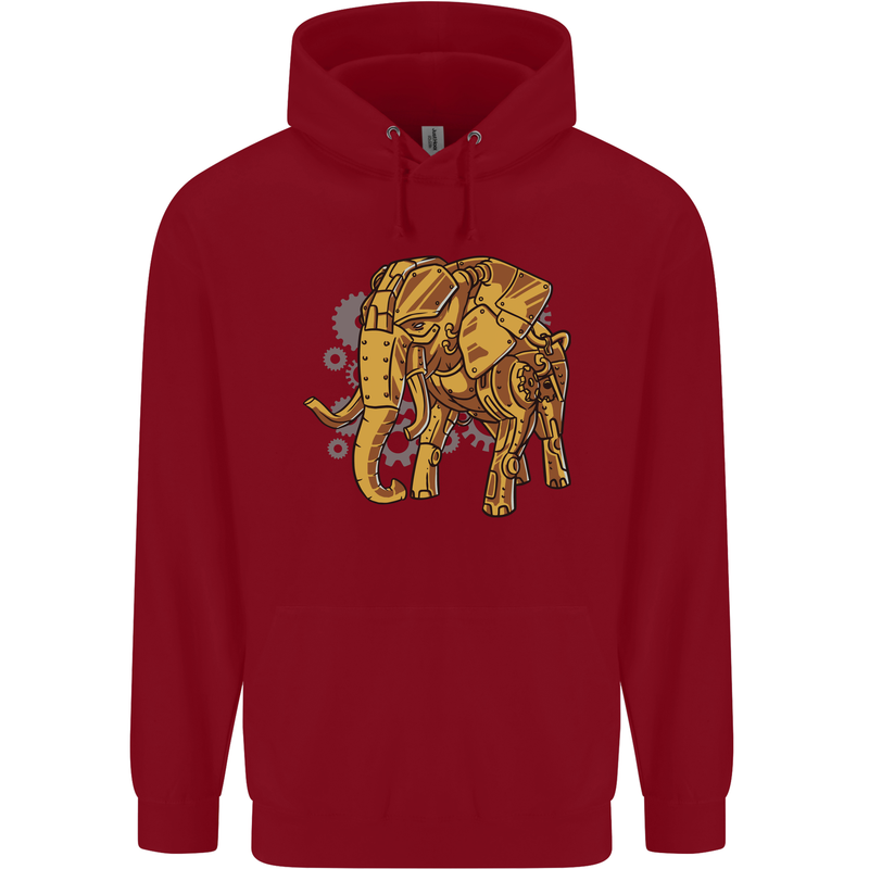 A Steampunk Elephant Childrens Kids Hoodie Red