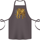 A Steampunk Elephant Cotton Apron 100% Organic Dark Grey
