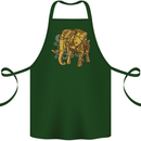 A Steampunk Elephant Cotton Apron 100% Organic Forest Green