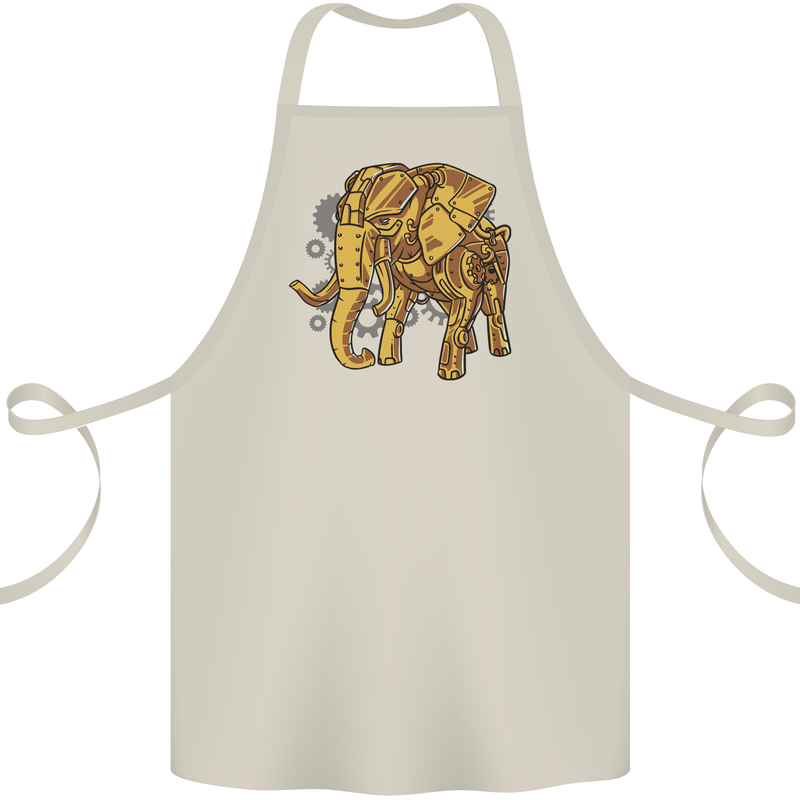A Steampunk Elephant Cotton Apron 100% Organic Natural