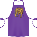 A Steampunk Elephant Cotton Apron 100% Organic Purple
