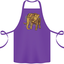 A Steampunk Elephant Cotton Apron 100% Organic Purple