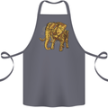 A Steampunk Elephant Cotton Apron 100% Organic Steel