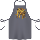 A Steampunk Elephant Cotton Apron 100% Organic Steel
