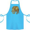 A Steampunk Elephant Cotton Apron 100% Organic Turquoise
