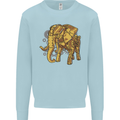 A Steampunk Elephant Kids Sweatshirt Jumper Light Blue