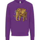 A Steampunk Elephant Kids Sweatshirt Jumper Purple