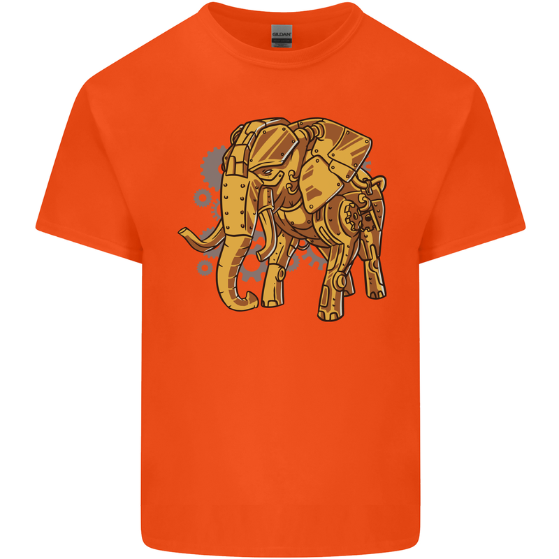 A Steampunk Elephant Kids T-Shirt Childrens Orange