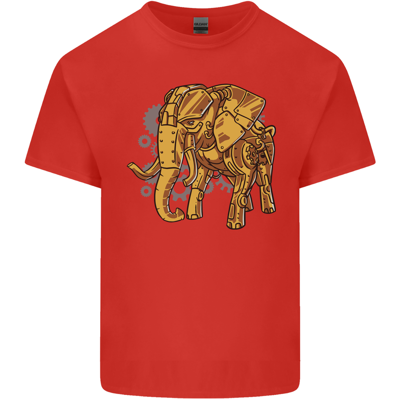 A Steampunk Elephant Kids T-Shirt Childrens Red