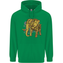 A Steampunk Elephant Mens 80% Cotton Hoodie Irish Green