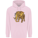 A Steampunk Elephant Mens 80% Cotton Hoodie Light Pink