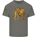 A Steampunk Elephant Mens Cotton T-Shirt Tee Top Charcoal