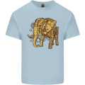 A Steampunk Elephant Mens Cotton T-Shirt Tee Top Light Blue