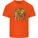 A Steampunk Elephant Mens Cotton T-Shirt Tee Top Orange