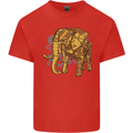 A Steampunk Elephant Mens Cotton T-Shirt Tee Top Red