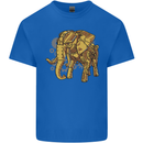 A Steampunk Elephant Mens Cotton T-Shirt Tee Top Royal Blue