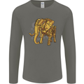 A Steampunk Elephant Mens Long Sleeve T-Shirt Charcoal