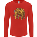 A Steampunk Elephant Mens Long Sleeve T-Shirt Red