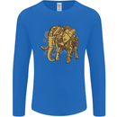 A Steampunk Elephant Mens Long Sleeve T-Shirt Royal Blue