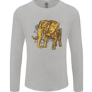 A Steampunk Elephant Mens Long Sleeve T-Shirt Sports Grey