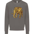 A Steampunk Elephant Mens Sweatshirt Jumper Charcoal