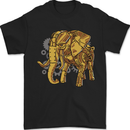 A Steampunk Elephant Mens T-Shirt 100% Cotton Black