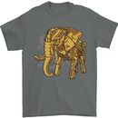 A Steampunk Elephant Mens T-Shirt 100% Cotton Charcoal