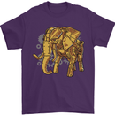 A Steampunk Elephant Mens T-Shirt 100% Cotton Purple