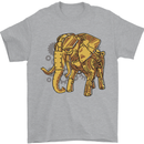 A Steampunk Elephant Mens T-Shirt 100% Cotton Sports Grey