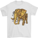 A Steampunk Elephant Mens T-Shirt 100% Cotton White