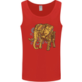 A Steampunk Elephant Mens Vest Tank Top Red