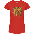 A Steampunk Elephant Womens Petite Cut T-Shirt Red