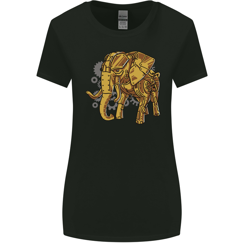 A Steampunk Elephant Womens Wider Cut T-Shirt Black