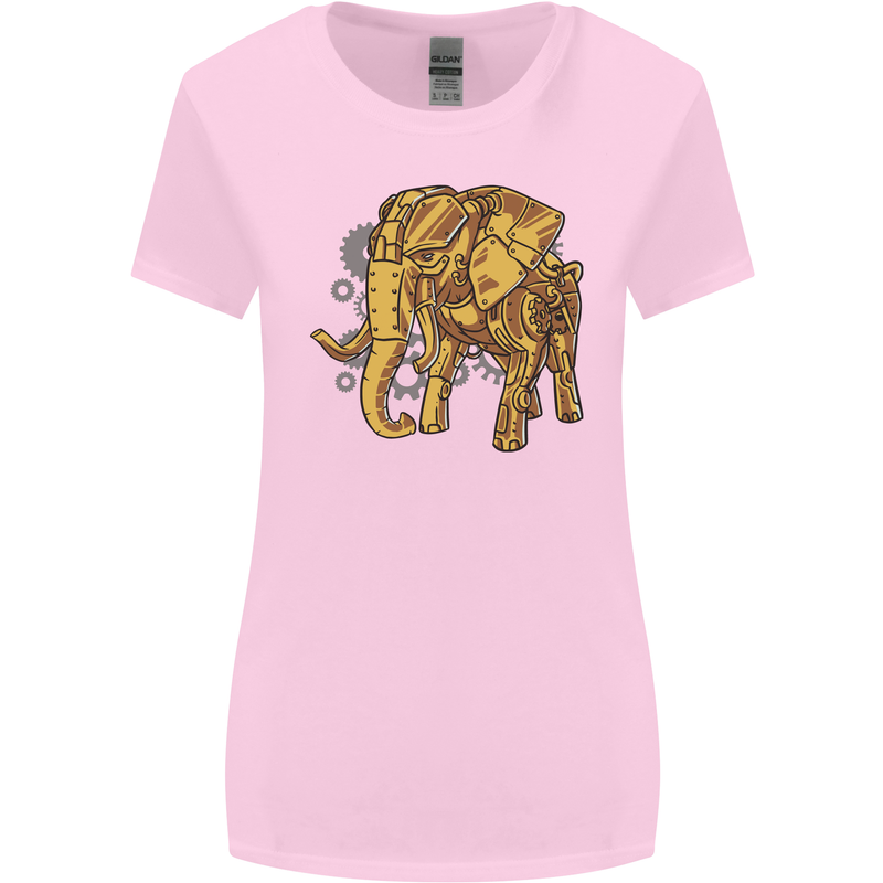 A Steampunk Elephant Womens Wider Cut T-Shirt Light Pink