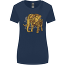 A Steampunk Elephant Womens Wider Cut T-Shirt Navy Blue