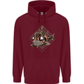 A Steampunk Fish Childrens Kids Hoodie Maroon