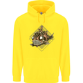 A Steampunk Fish Childrens Kids Hoodie Yellow