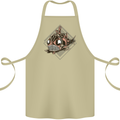 A Steampunk Fish Cotton Apron 100% Organic Khaki
