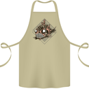 A Steampunk Fish Cotton Apron 100% Organic Khaki