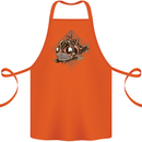 A Steampunk Fish Cotton Apron 100% Organic Orange