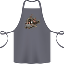 A Steampunk Fish Cotton Apron 100% Organic Steel