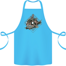 A Steampunk Fish Cotton Apron 100% Organic Turquoise