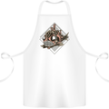 A Steampunk Fish Cotton Apron 100% Organic White