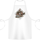 A Steampunk Fish Cotton Apron 100% Organic White