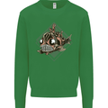 A Steampunk Fish Kids Sweatshirt Jumper Irish Green