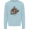 A Steampunk Fish Kids Sweatshirt Jumper Light Blue