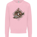 A Steampunk Fish Kids Sweatshirt Jumper Light Pink